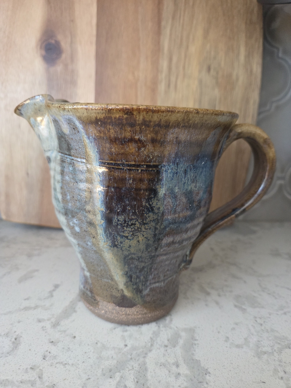 Fawn Ridge Pottery Adirondak Stoneware Pitcher Drip Glaze